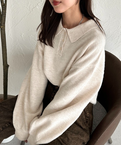 「apres jour mignon」 長袖ニット X-LARGE ピンク レディース_画像9