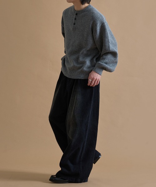 epnok セーター ニット ヘンリーネックルーズニット メンズ レディース