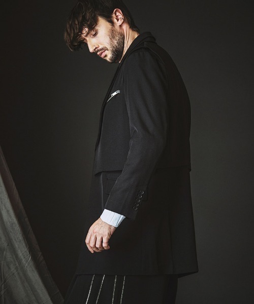 黒 テーラードジャケット 5351 POUR LES HOMMES ジャケット テーラードジャケット