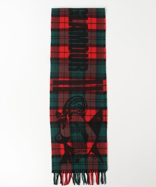 ヒステリックグラマー　マフラー HYSTERIC GLAMOUR（ヒステリックグラマー） マフラー FREE レッド系