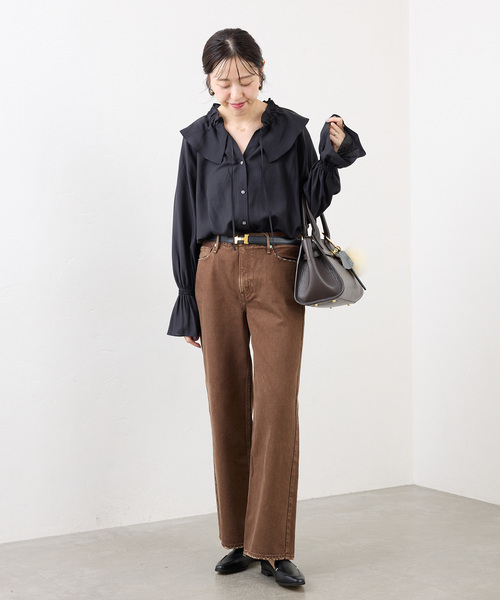 バレエシューズ パンプス 「追加」スクエアステッチソフトローファーの画像
