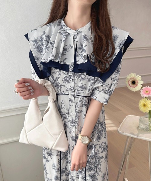 「apres jour」 半袖ワンピース X-LARGE ピンクベージュ レディース_画像2