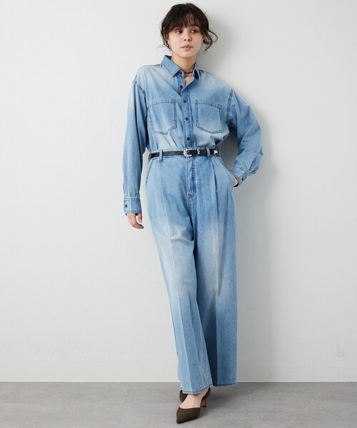 極美品✨ウィムガゼット　ライトオンスデニムシャツ　薄手　現行品　2026SS Whim Gazette（ウィム ガゼット） ブラウス シャツ ライトオンスデニム