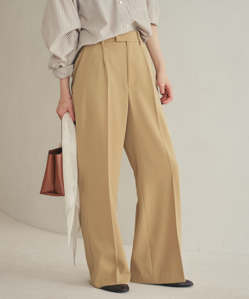 plage（プラージュ） スラックス パンツ beautiful tuck パンツ