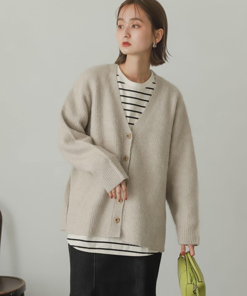 「SENSE OF PLACE by URBAN RESEARCH」 ニットカーディガン ONE ライトベージュ レディース_画像8