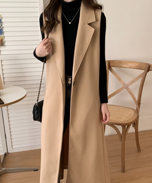 「ABITOKYO」 ベスト S ブラック レディース_画像4