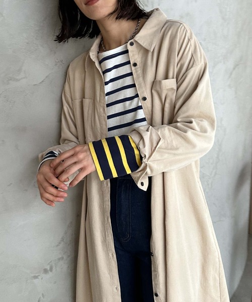 「DOUX ARCHIVES」 長袖ワンピース 38 ブラウン レディース_画像2