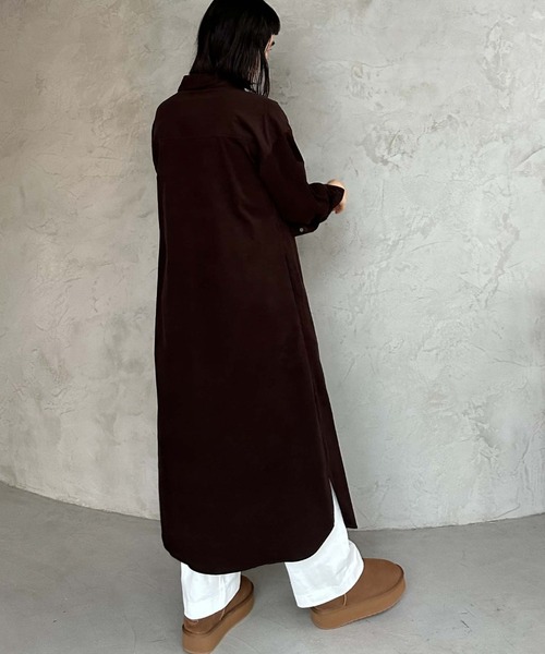 「DOUX ARCHIVES」 長袖ワンピース 38 ブラウン レディース_画像5