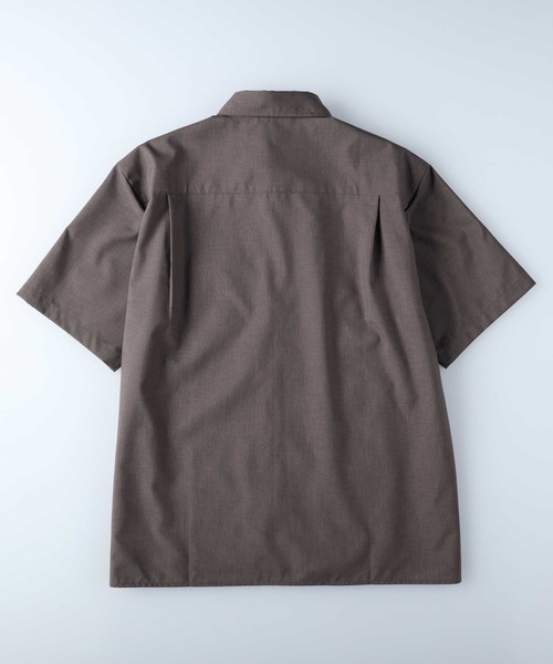 「PLUS ONE」 半袖シャツ X-LARGE ブラウン メンズ_画像3
