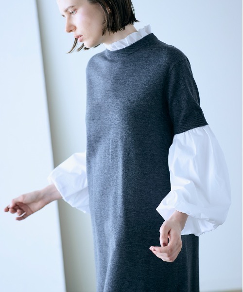 「Marilyn Moon」 長袖ワンピース - ブラック レディース_画像4