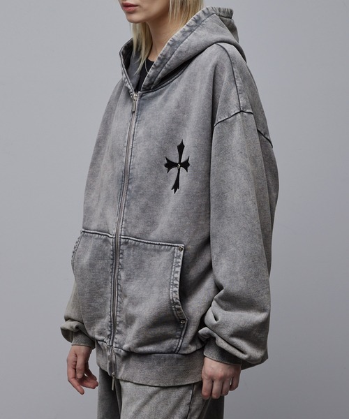 「Loose/ルース」 ジップアップパーカー X-SMALL ブラック メンズ_画像7