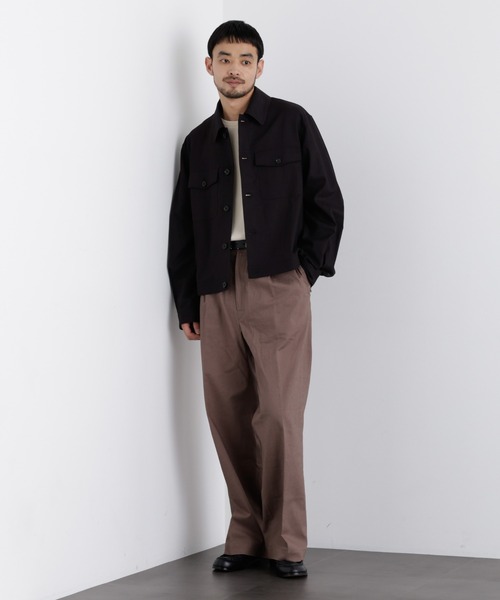 美品 ARMANI シャツブルゾン リネン素材 イタリア製 NANO universe（ナノ・ユニバース） ブルゾン アウター 「FRENCH LINEN