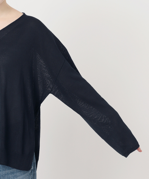 Spick &amp; Span   ガーターアミ Vプルオーバー Spick & Span - 【美品】Spick&Span ガーターアミ Vプルオーバーの通販