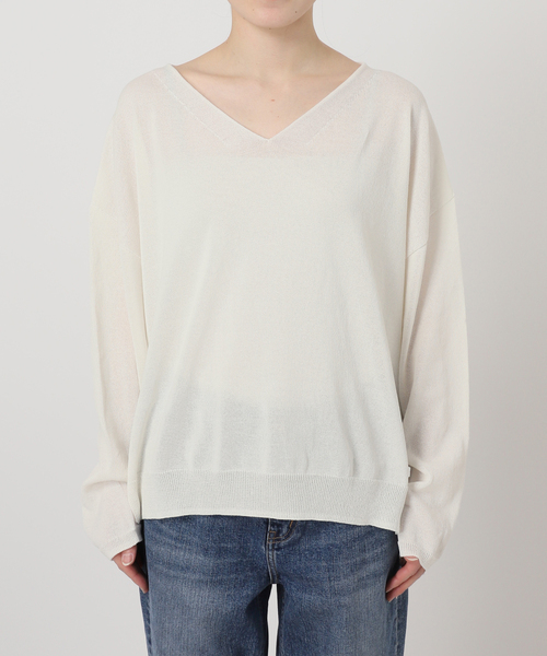 【美品】  Spick and Span / スピックアンドスパン | 2022AW | リングヤーンクルーネックプルオーバー ニット | F | グレー | レディース Spick & Span（スピックアンドスパン）の「リングヤーンクルーネック