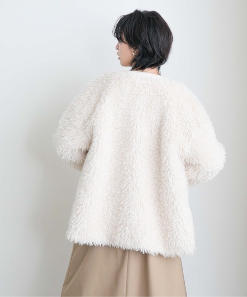 「Eimee Law」 ノーカラージャケット 38 ブラック レディースの画像