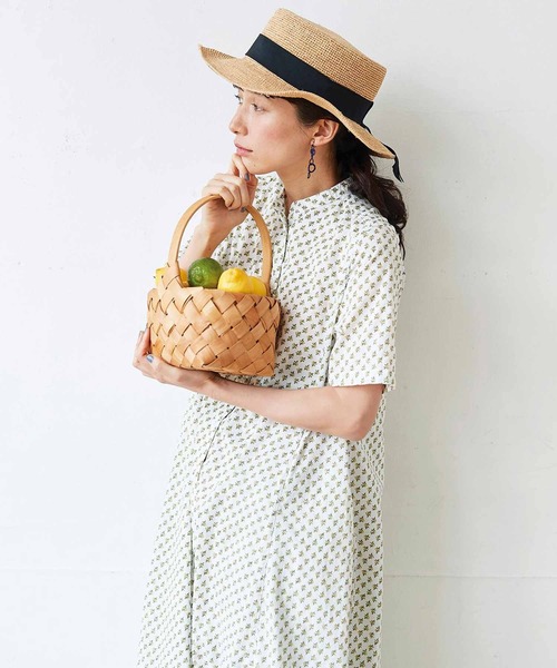 「Sunny clouds」 半袖ワンピース MEDIUM ネイビー レディース_画像8