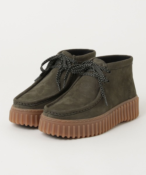 「Clarks」 シューズ - ダークグリーン レディース_画像9