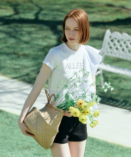 EIMY ISTOIRE（エイミーイストワール） tシャツ ALLEE FRILL TRIM TOPS