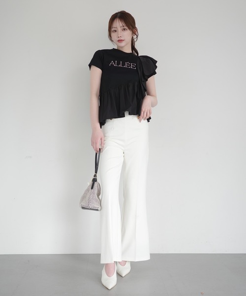 EIMY ISTOIRE（エイミーイストワール） tシャツ ALLEE FRILL TRIM TOPS