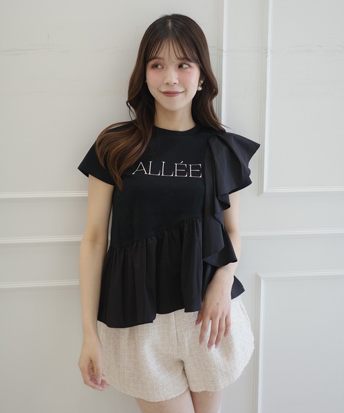 EIMY ISTOIRE（エイミーイストワール） tシャツ 半袖 ALLEE FRILL TRIM
