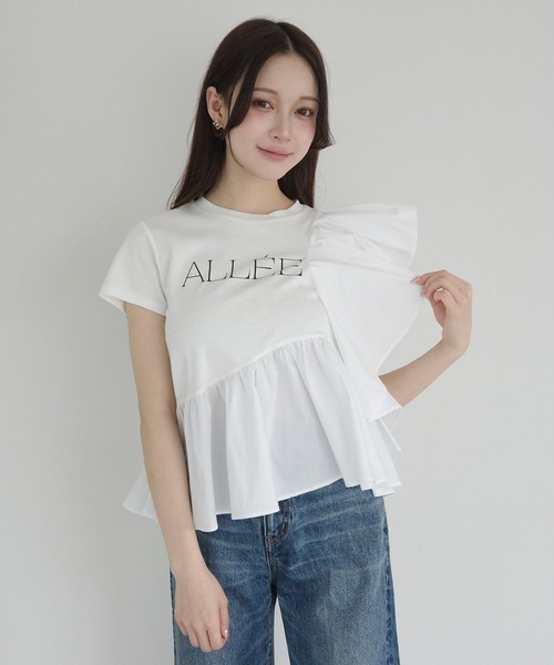 EIMY ISTOIRE（エイミーイストワール） tシャツ ALLEE FRILL TRIM TOPS