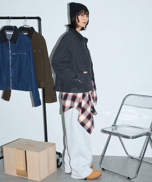 「Anchor Smith」 デニムジャケット S ブラック レディース_画像9