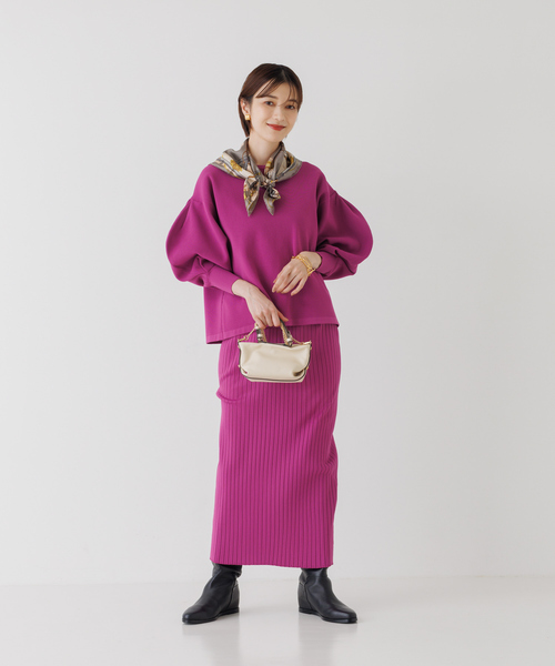 「Rouge vif」 長袖ニット フリー パープル レディース_画像3