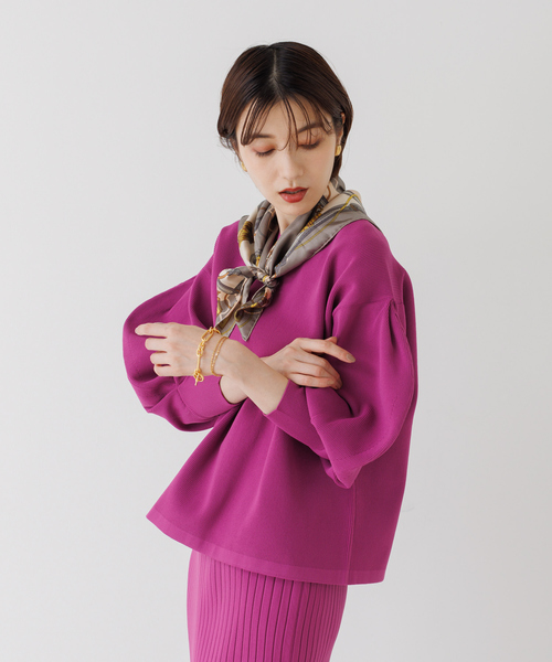 「Rouge vif」 長袖ニット フリー パープル レディース_画像4