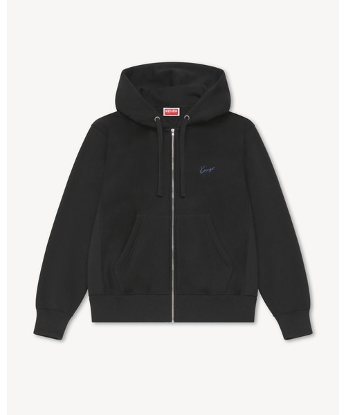 パーカー 'KENZO Signature' エンブロイダリー ジップアップ フーディー イン コットン レディースの画像