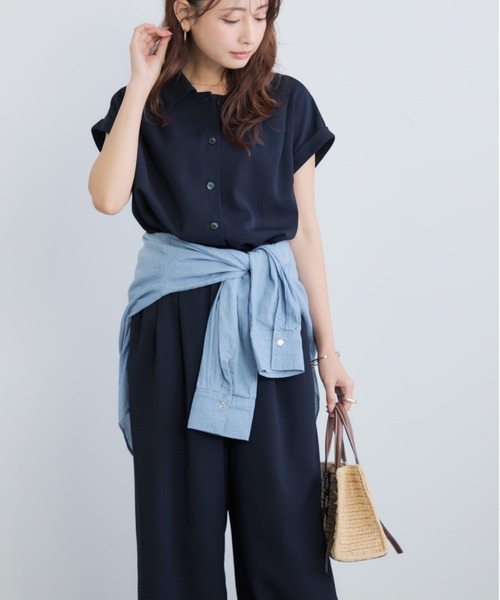シアーデニムシャツ　 ¥13,200 COHINA コヒナ COHINA（コヒナ） ブラウス シャツ シアーデニムシャツ 「低身長・小柄
