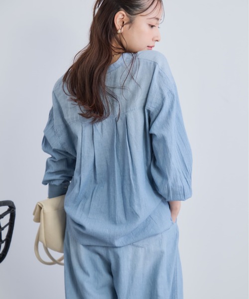 COHINA（コヒナ） ブラウス シャツ シアーデニムシャツ 「低身長・小柄