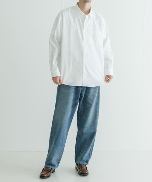 「THOMAS MASON」 長袖シャツ LARGE ライトブルー メンズ_画像4