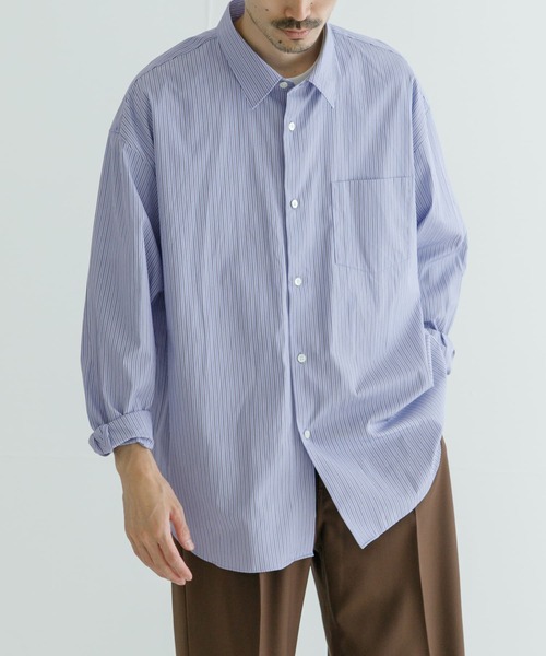 「THOMAS MASON」 長袖シャツ LARGE ライトブルー メンズ_画像6
