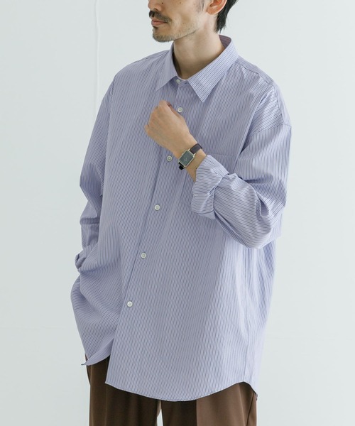 「THOMAS MASON」 長袖シャツ LARGE ライトブルー メンズ_画像7