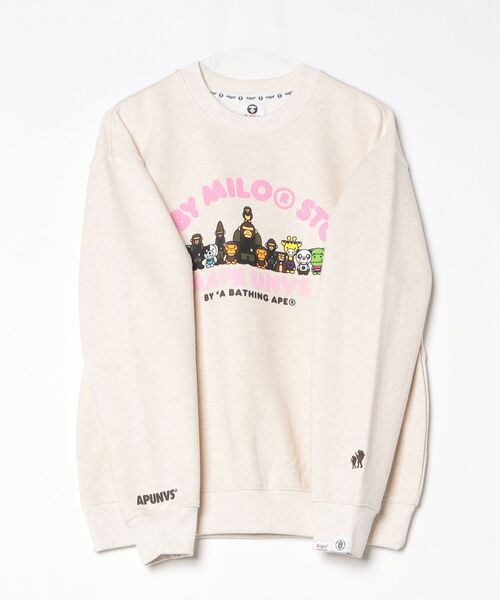 「AAPE BY A BATHING APE」 スウェットカットソー X-LARGE ベージュ系その他5 メンズ_画像9