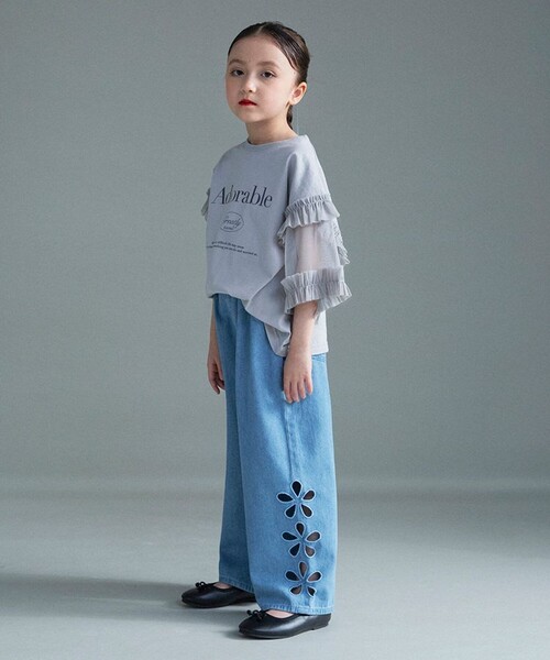 「branshes」 「KIDS」デニムパンツ 120 サックスブルー キッズ_画像2