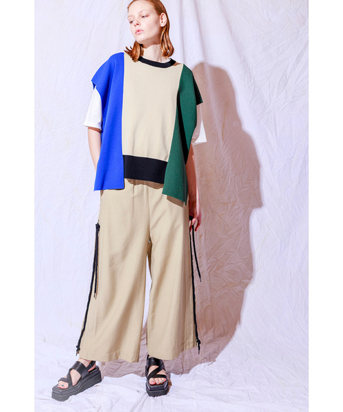 「OSMOSIS」 半袖ニット ONE SIZE ベージュ レディース_画像8