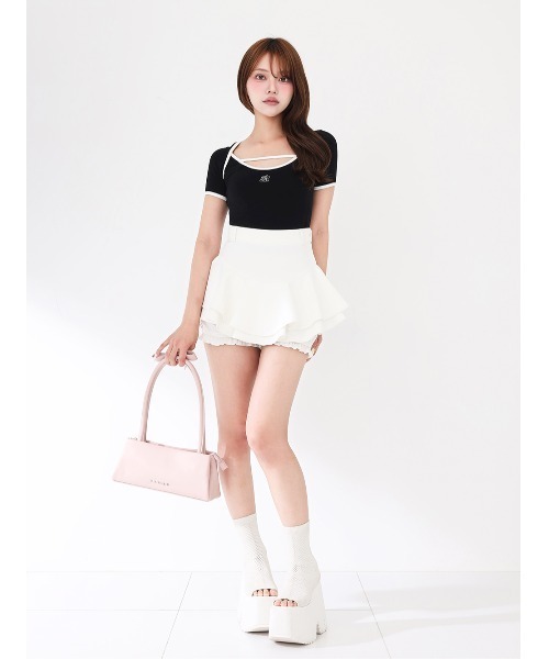 Darich 半袖 Tシャツ ホワイト Darich（ダーリッチ） tシャツ 半袖 シグネチャーDRパイピングTシャツ