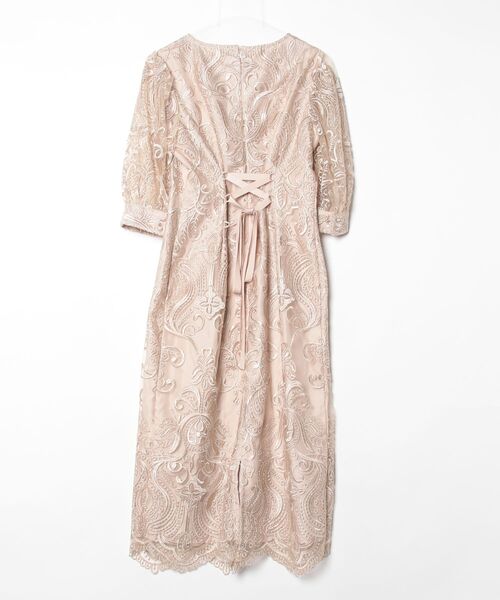 「PREFERIR」 「haremode」7分袖ワンピース LARGE ベージュ レディース_画像2