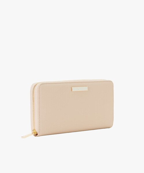 ほぼ未使用✨agnes b. Erika ラウンドジップ長財布 レザー ピンク系 agnes b.（アニエスベー） ミニ 長財布 財布 レザー ラウンドジップ