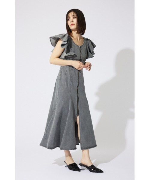 「rienda」 半袖ワンピース SMALL ライトブルー レディース_画像3