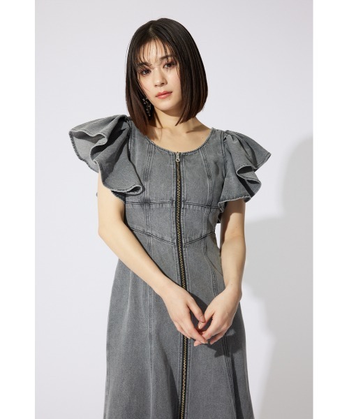 「rienda」 半袖ワンピース SMALL ライトブルー レディース_画像4