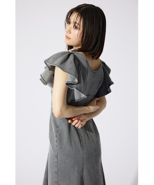 「rienda」 半袖ワンピース SMALL ライトブルー レディース_画像5
