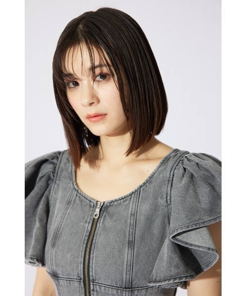 「rienda」 半袖ワンピース SMALL ライトブルー レディース_画像9