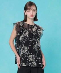 ANAYI（アナイ） ブラウス シャツ アートマーカーフラワープリント