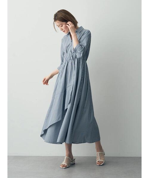 「YECCA VECCA」 7分袖ワンピース FREE ブルー レディース_画像3