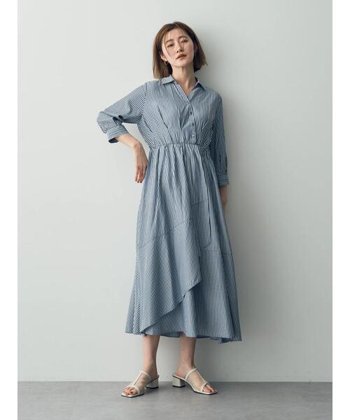 「YECCA VECCA」 7分袖ワンピース FREE ブルー レディース_画像4