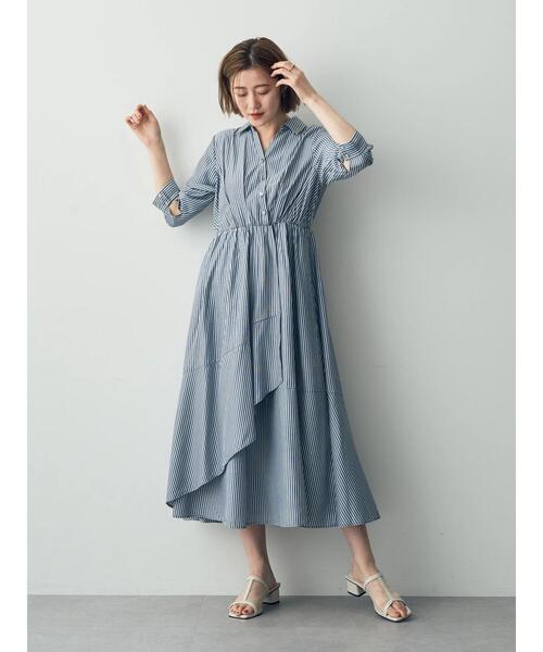 「YECCA VECCA」 7分袖ワンピース FREE ブルー レディース_画像6
