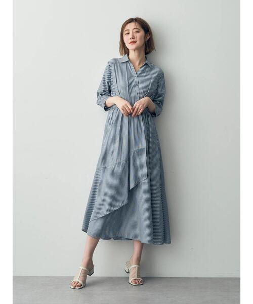 「YECCA VECCA」 7分袖ワンピース FREE ブルー レディース_画像8