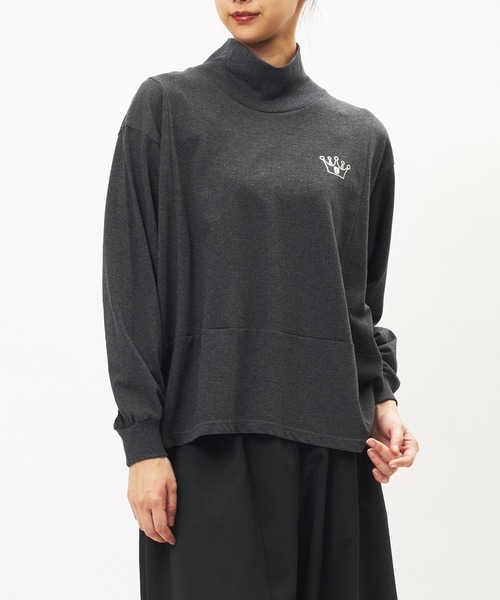 gomme（ゴム） tシャツ ハイネックプリントT レディース メンズ 